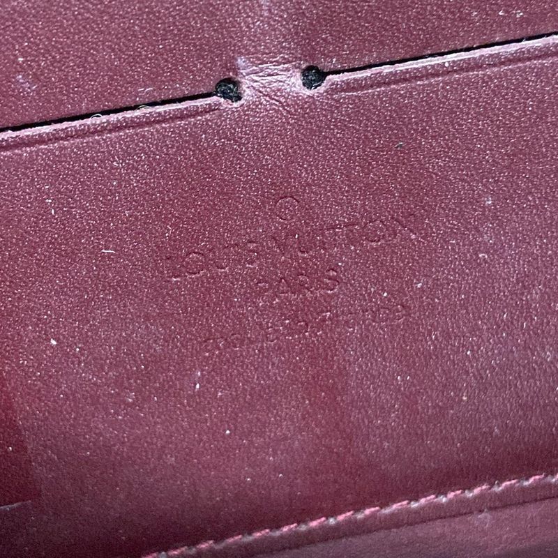 Louis Vuitton Monogram Vernis Zippy Wallet M91536 Rouge Fauviste Leather