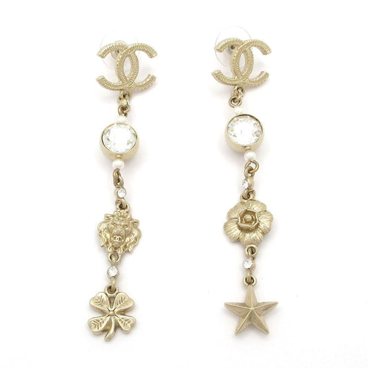 Chanel Earrings - Chien Pan Gold X Clear X Ivory Coco Mark / Star / Clover /
