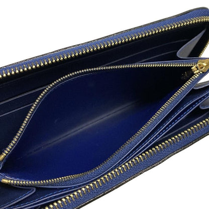 Louis Vuitton Monogram Vernis Zippy Wallet M90047 Grand Blue Leather