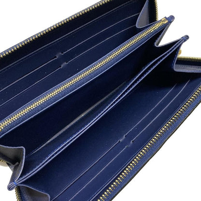 Louis Vuitton Monogram Vernis Zippy Wallet M90047 Grand Blue Leather