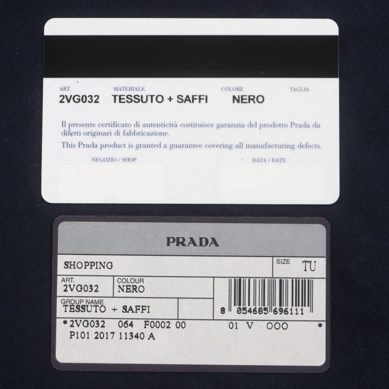 Prada 2vg032 Nylon Saffianoleather Triangle Logo Triangle Plate 2WAY Tote Bag