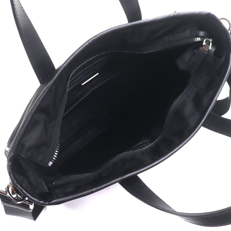 Prada 2vg032 Nylon Saffianoleather Triangle Logo Triangle Plate 2WAY Tote Bag