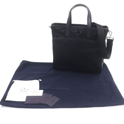 Prada 2vg032 Nylon Saffianoleather Triangle Logo Triangle Plate 2WAY Tote Bag