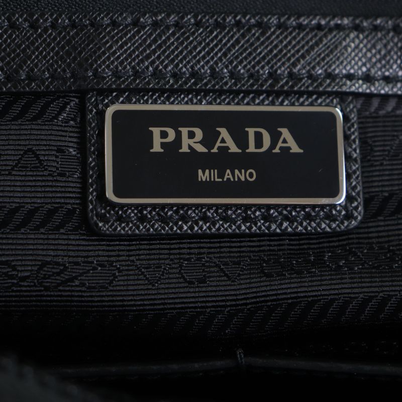 Prada 2vg032 Nylon Saffianoleather Triangle Logo Triangle Plate 2WAY Tote Bag
