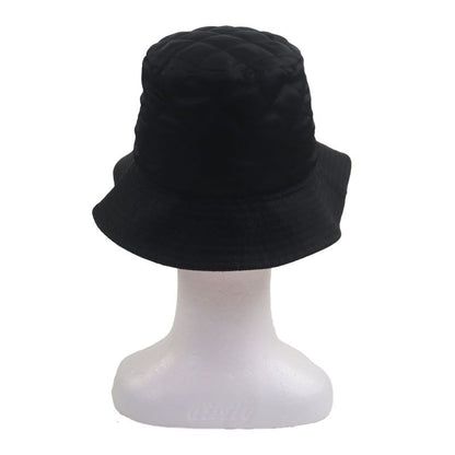 Celine 2aub0930c Logo-printed Quilted Cotton Hat Black Orange M Made In France