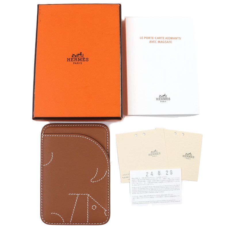 Hermes Magsafe Eman Inu Vosuft Gold Magnetic Card Case Engraved W Made In