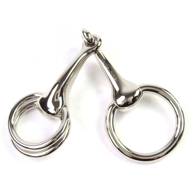 Hermes Scarf Ring 90 Maul Current Silver With Box And Storage Bag Made In Italy