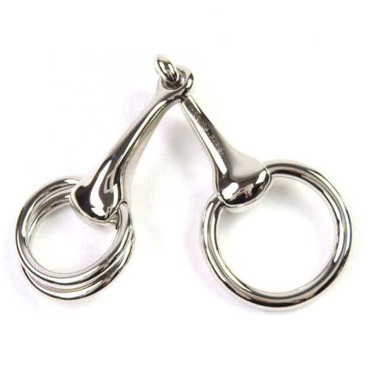 Hermes Scarf Ring 90 Maul Current Silver With Box And Storage Bag Made In Italy