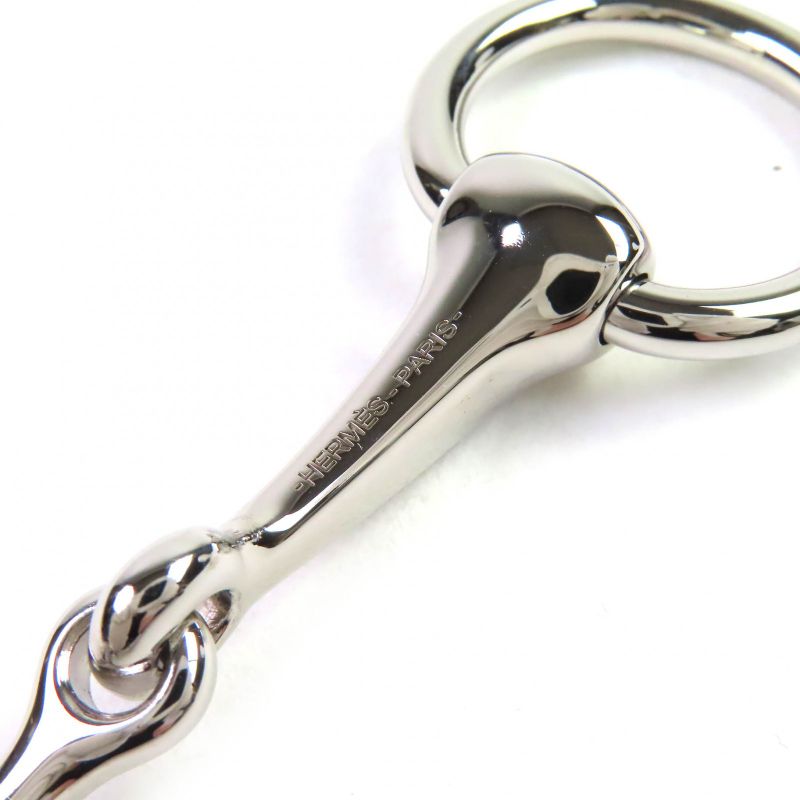 Hermes Scarf Ring 90 Maul Current Silver With Box And Storage Bag Made In Italy