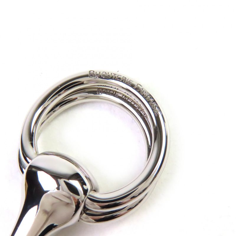 Hermes Scarf Ring 90 Maul Current Silver With Box And Storage Bag Made In Italy