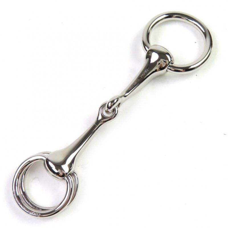 Hermes Scarf Ring 90 Maul Current Silver With Box And Storage Bag Made In Italy