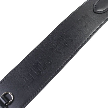 Louis Vuitton J02496 Canvas Leather Logo Shoulder Strap Current Black White