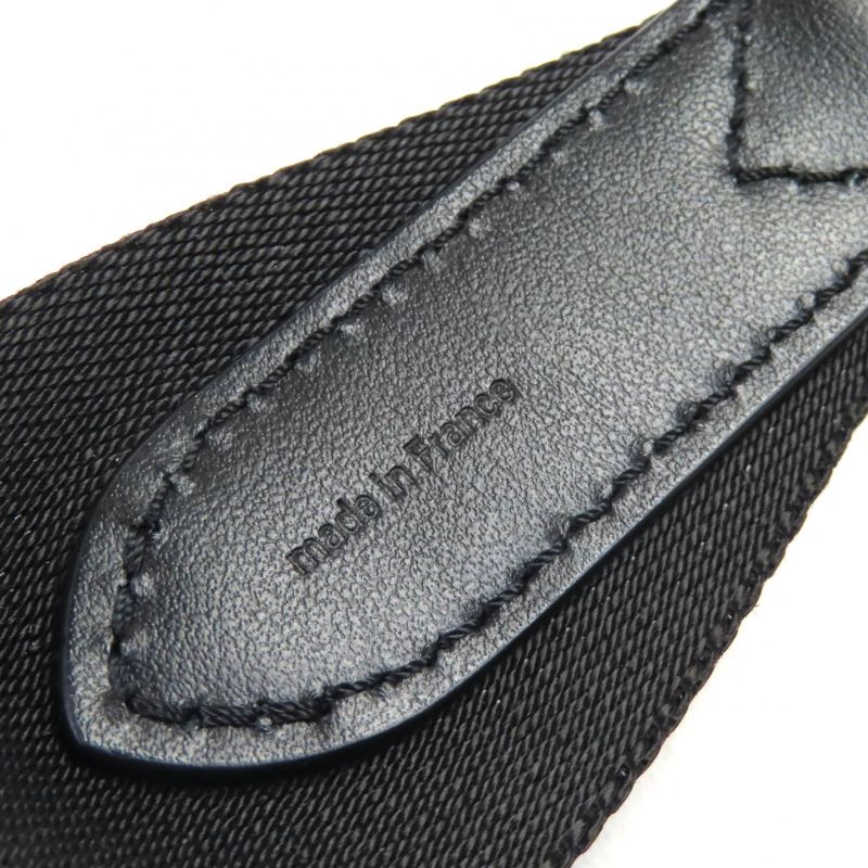 Louis Vuitton J02496 Canvas Leather Logo Shoulder Strap Current Black White