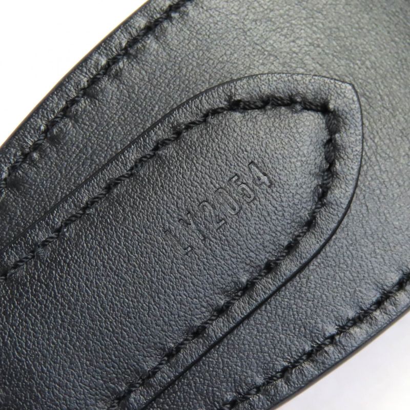 Louis Vuitton J02496 Canvas Leather Logo Shoulder Strap Current Black White