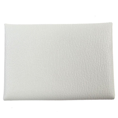 Hermes Calvi Duo Chevre Mizor Griper Silver Hardware Coin Case Engraved W With