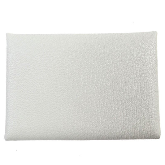 Hermes Calvi Duo Chevre Mizor Griper Silver Hardware Coin Case Engraved W With