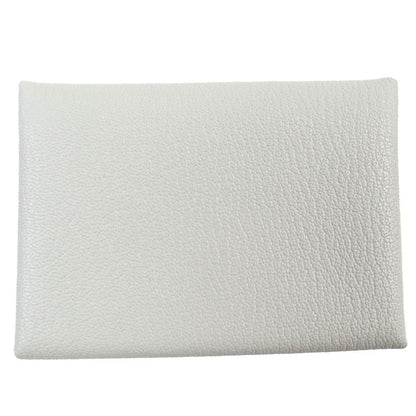 Hermes Calvi Duo Chevre Mizor Griper Silver Hardware Coin Case Engraved W With