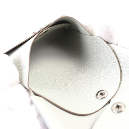 Hermes Calvi Duo Chevre Mizor Griper Silver Hardware Coin Case Engraved W With