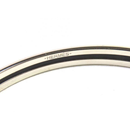 Hermes 2022 Fo0232 Extrafan Metal Enamel Bracelet Bangle Silver White Multicolor