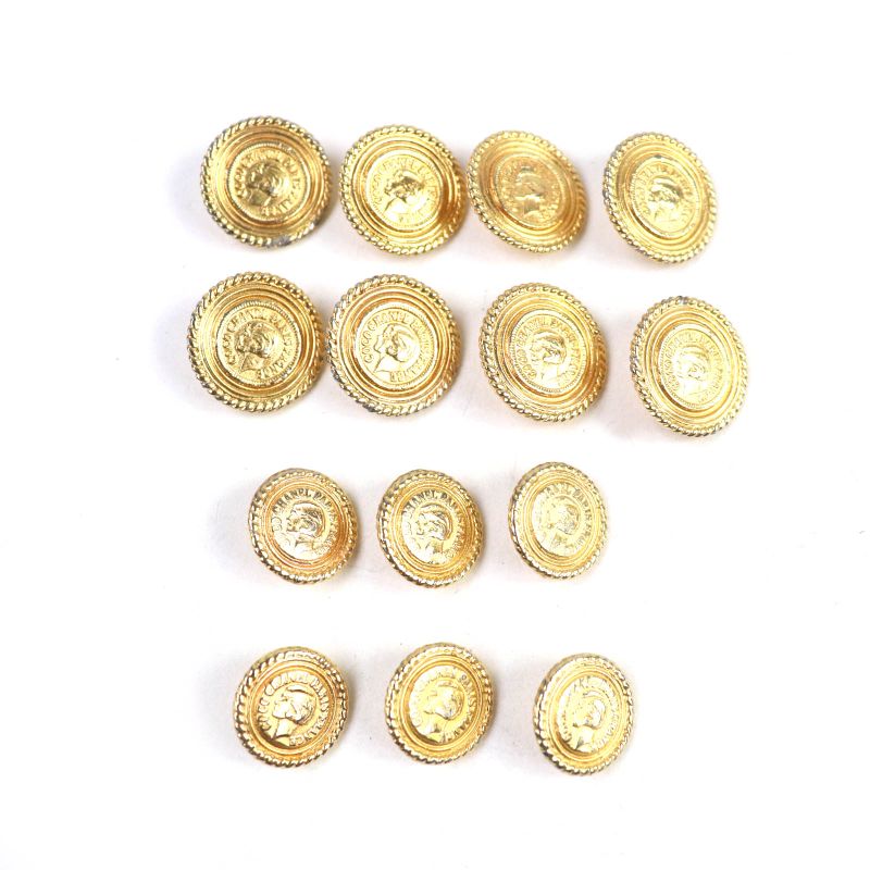 CHANEL Vintage Coco CHANEL Face Buttons Gold Buttons 8 Large 6 Small Set