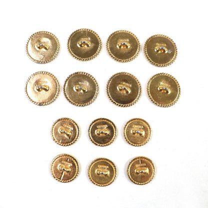 CHANEL Vintage Coco CHANEL Face Buttons Gold Buttons 8 Large 6 Small Set