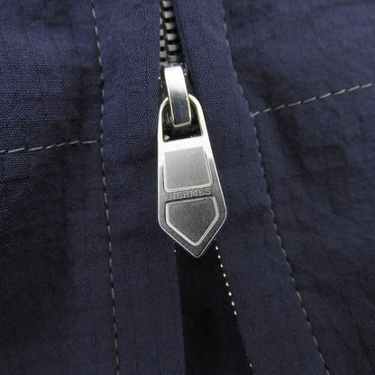 Hermes 25SS 100% Cotton Marine Double Zip Serie Button Hooded Jacket Blouson