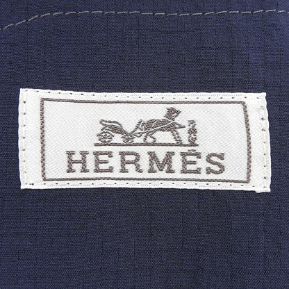 Hermes 25SS 100% Cotton Marine Double Zip Serie Button Hooded Jacket Blouson