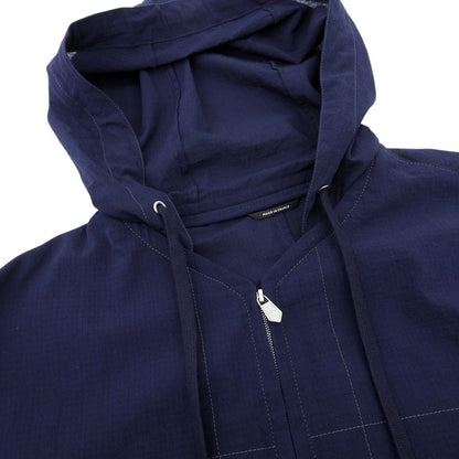 Hermes 25SS 100% Cotton Marine Double Zip Serie Button Hooded Jacket Blouson