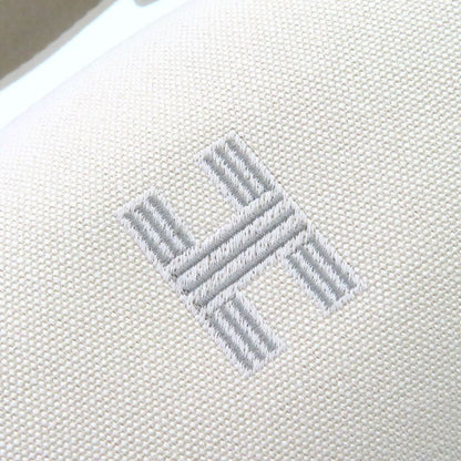 Hermes Brid A Black PM Cotton 100% Natural Silver Hardware H Logo Handbag Pouch