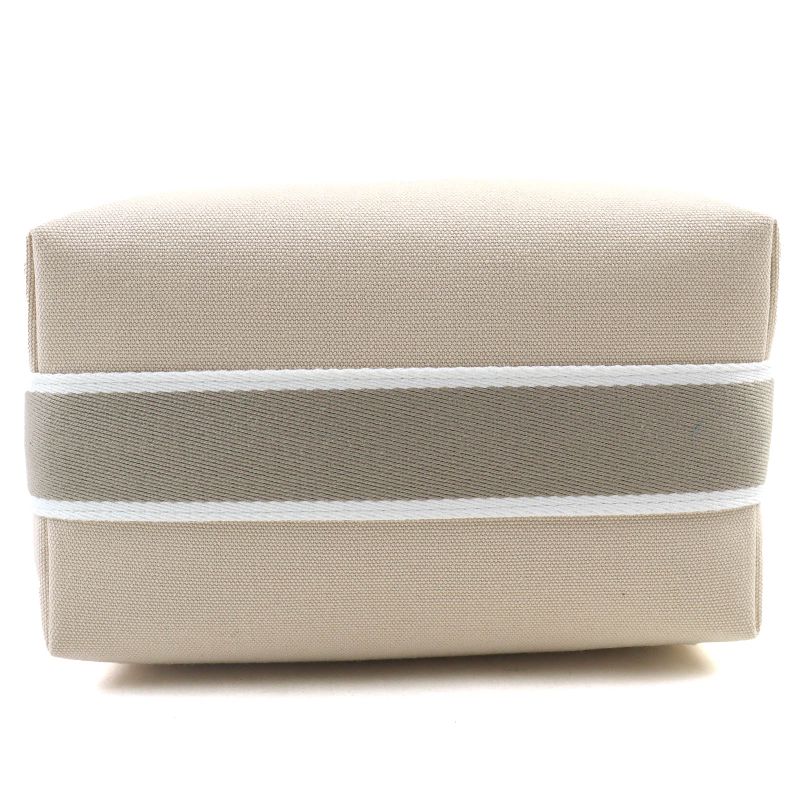 Hermes Brid A Black PM Cotton 100% Natural Silver Hardware H Logo Handbag Pouch