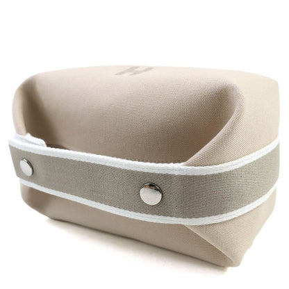 Hermes Brid A Black PM Cotton 100% Natural Silver Hardware H Logo Handbag Pouch