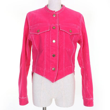 Louis Vuitton 2022 Gold Logo Button Monogram Jacket Pink 34 With Hanger And