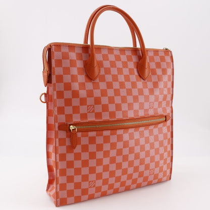 Louis Vuitton Mobil Tote Bag 2WAY Shoulder N41304 Damier Canvas Pimon Orange