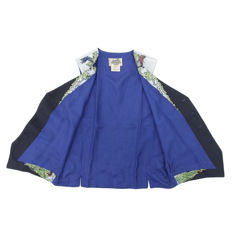 Hermes Vintage 100% Silk Very Rare Sichuan Animal Print Gilet