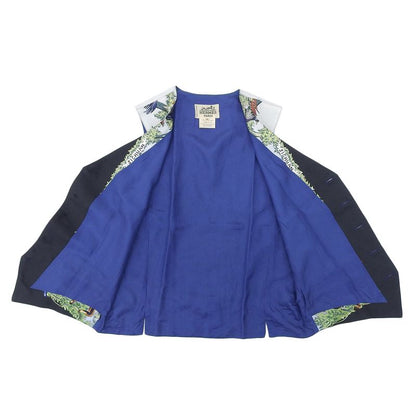 Hermes Vintage 100% Silk Very Rare Sichuan Animal Print Gilet