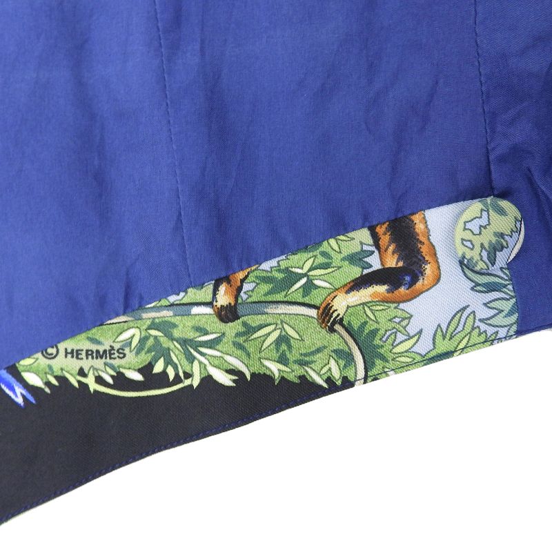 Hermes Vintage 100% Silk Very Rare Sichuan Animal Print Gilet