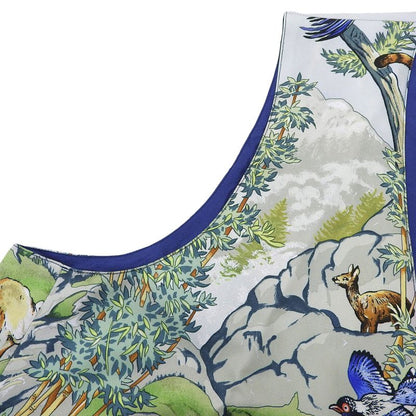 Hermes Vintage 100% Silk Very Rare Sichuan Animal Print Gilet