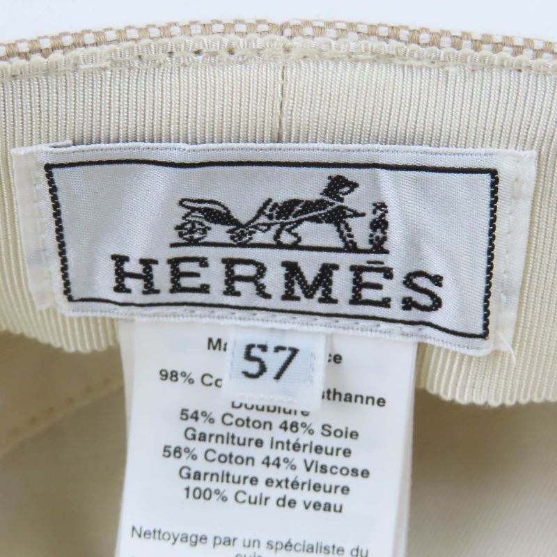 Hermes Deauville Plan Wear Serie Hardware Attached Leather Use Casket Beige 57