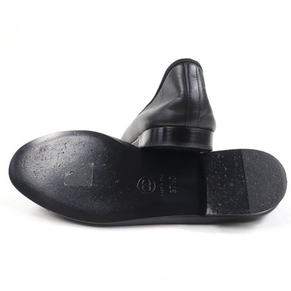 CHANEL G02819 Coco Mark Ballerina Leather Flat Pumps Ballet Shoes Black 37.5