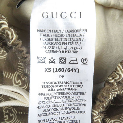Gucci 671496 Interlocking G All-over Patterned Webline Track Pants Jersey Brown