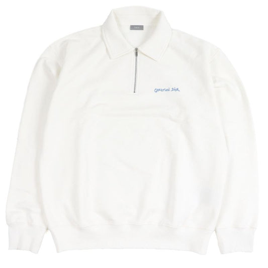 DIOR Homme 24AW 443j616a0531 Logo Embroidery Half Zip Sweatshirt White M Made