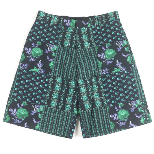 DIOR Homme 22AW 293c170a5680 100% Cotton Roses Total Pattern Half-pants Black