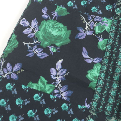 DIOR Homme 22AW 293c170a5680 100% Cotton Roses Total Pattern Half-pants Black