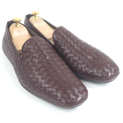 Bottega Veneta Leather Intrecciato Slip-on Loafer Bordeaux 44