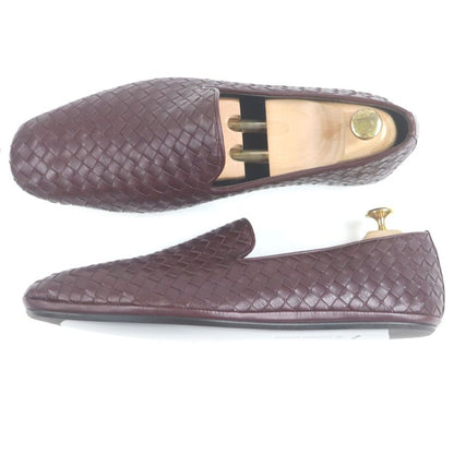Bottega Veneta Leather Intrecciato Slip-on Loafer Bordeaux 44