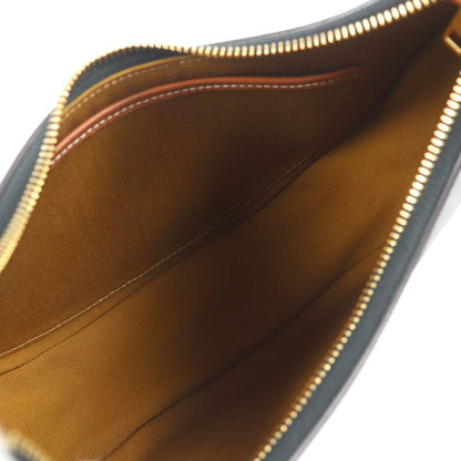 Celine 19395 Ava Triomphe One Shoulder Bag Coated Canvas Leather Handbag Brown