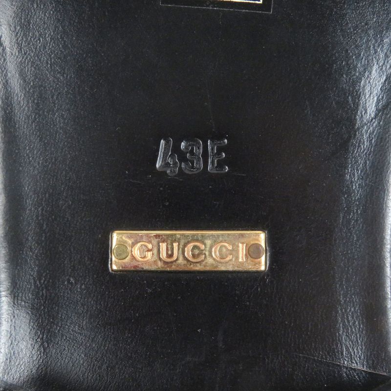 Gucci Leather Tassel Loafers Moccasins Flat Shoes Slip On Black 43 Made In