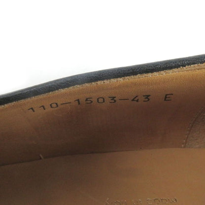 Gucci Leather Tassel Loafers Moccasins Flat Shoes Slip On Black 43 Made In