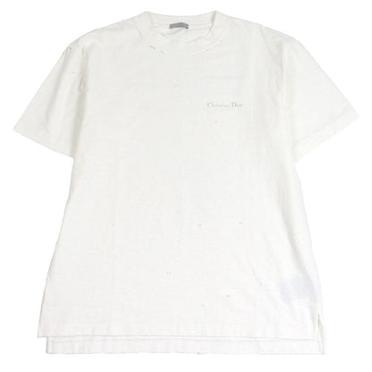 DIOR Homme 34dj696a0849 100% Cotton Damaged Logo Print Short Sleeve T-shirt