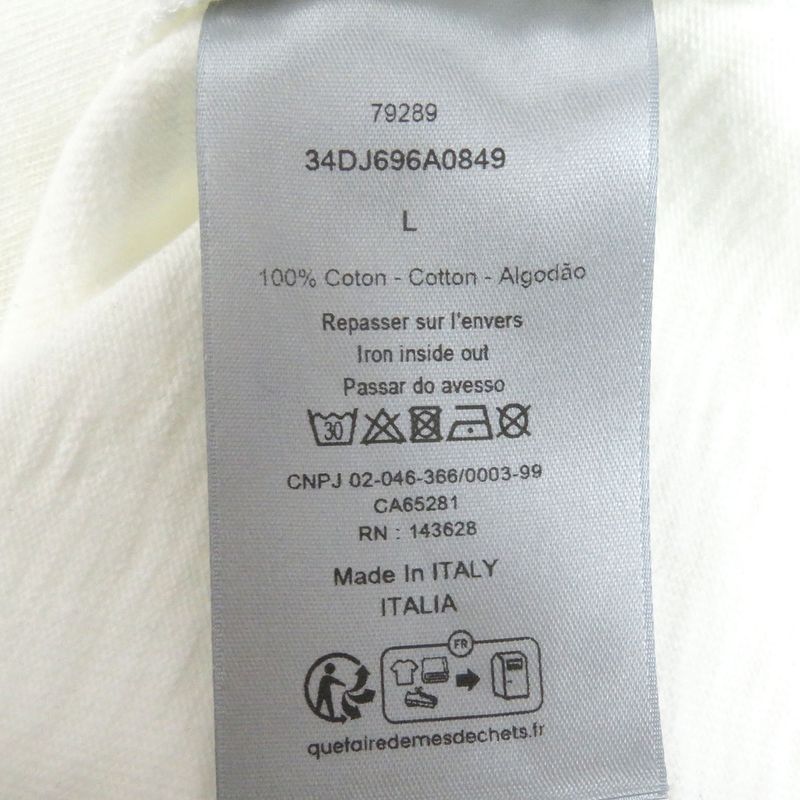 DIOR Homme 34dj696a0849 100% Cotton Damaged Logo Print Short Sleeve T-shirt